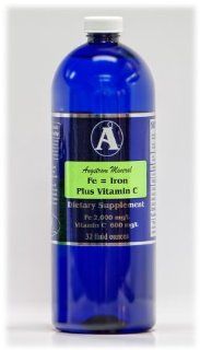 Liquid Iron With Vitamin C   Ionic Mineral Supplement   32 fl. oz. (946 ml) Health & Personal Care