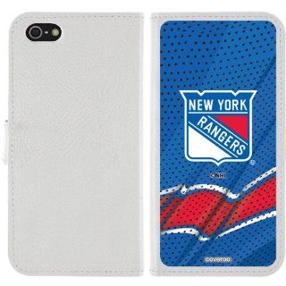 New York Rangers   Home Jersey design on a White iPhone 5 Wallet Folio Case by Coveroo: Cell Phones & Accessories