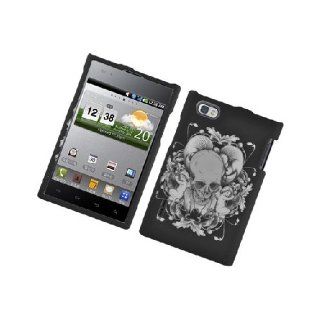 LG Intuition VS950 Optimus Vu P895 Black White Skull Angel Cover Case: Cell Phones & Accessories