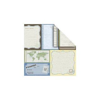 Kaisercraft Pack Your Bags Double Sided 12 Inch by 12 Inch Itinerary Paper, 10 Sheets