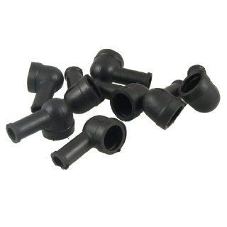 Amico 8 Pcs 15mm x 8mm Black Smoking Pipe Shaped PVC Battery Terminal Insulating Covers Boots: Science Lab Caps: Industrial & Scientific