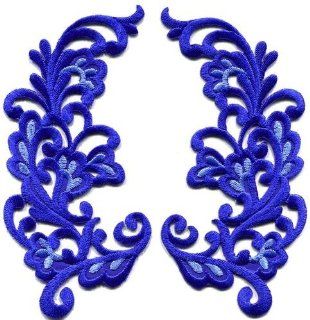 Royal Blue Trim Fringe Retro Boho Granny Chic Applique Iron on Patches New S 979 Best Seller Good Quality From Thailand: Everything Else