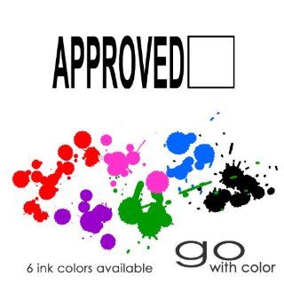APPROVED Pre inked Office Stamp (#760104 G) (Blue) : Office Products