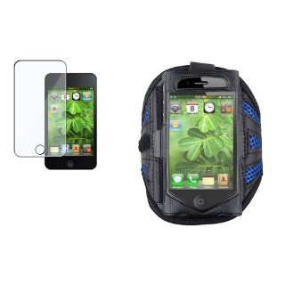 CommonByte Deluxe Black/Blue Armband Sportband Case+Guard For iPod touch 2 3 2nd 3rd G Gen : MP3 Players & Accessories