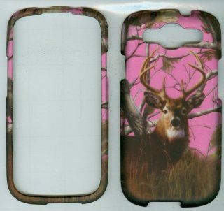 Camoflague Pink Black Deer Faceplate Hard Case Protector for Samsung Galaxy S3 4g Lte Sch s960l Android Smartphone Net 10 and Straight Talk: Cell Phones & Accessories
