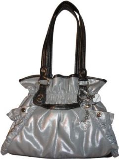 Women's Kathy Van Zeeland Purse Handbag Petite Cherie Belt Shopper Silver: Clothing