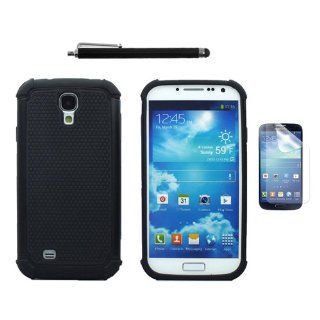 Black Impact Hybrid Rugged Hard & Soft Case Cover for Samsung Galaxy S4 4 SIV i9500: Cell Phones & Accessories