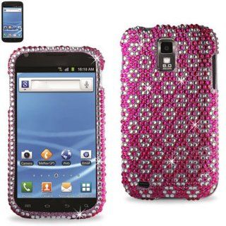 Reiko RKDPC SAMT989 06 Premium Rhinestone Diamond Bedazzled Bling Hard Shell Snap On Protector Case Cover for T Mobile Models and Galaxy S2   1 Pack   Retail Packaging   Multi: Cell Phones & Accessories