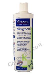 Virbac Allergroom Shampoo with Glycotechnology Dog Skin and Coat Care Size   8 oz. : Pet Deodorizing Shampoos : Pet Supplies