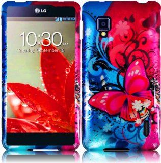 For Sprint LG Optimus G LS970 Design Hard Cover Case Butterfly Bliss Accessory: Cell Phones & Accessories