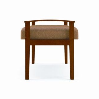 Amherst Two Seat Bench Frame Finish: Mahogany, Fabric: Axis   Grove : Reception Room Chairs : Office Products