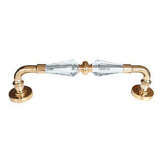 Swarovski Clear Crystal Interior Door Handle, Length:11 inches, Gold Finish, 975_GP   Cabinet And Furniture Pulls
