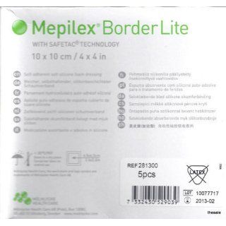 Mepilex Border Lite Foam Dressing 4" x 4" Box: 5: Health & Personal Care