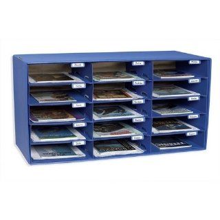 Pacon Corporation Mail Box, 15 Slots, 12 1/2"X10"X3", Blue [Kitchen]: Everything Else