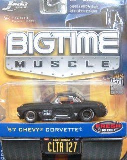 Jada Dub City Big Time Muscle Black 1957 Chevy Corvette 1:64 Scale Die Cast Car: Toys & Games