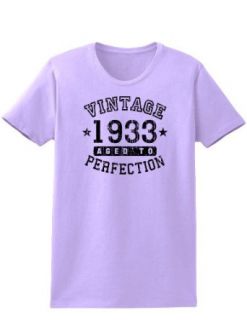 1933   Ladies Vintage Birth Year Aged To Perfection Birthday T Shirt: Clothing