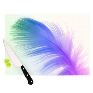 Kess InHouse Alison Coxon Feather Color Artists Cutting Board, 11.5 by 15.75 Inch  