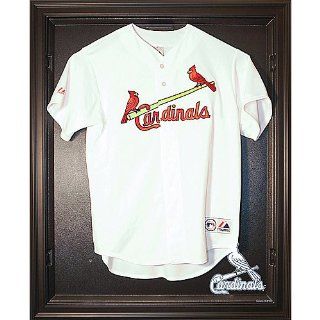 Caseworks St. Louis Cardinals Cabinet Style Jersey Display Case (Black, Brown, Mahogany) : Sports Related Display Cases : Sports & Outdoors