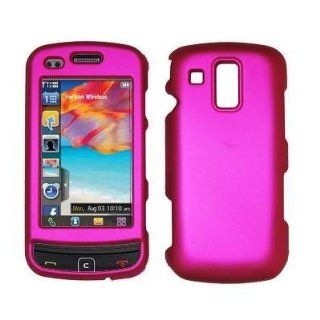 Hot Pink Rubberized Snap On Cover Hard Case Cell Phone Protector for Samsung Rogue U960 [Accessory Export Packaging]: Cell Phones & Accessories