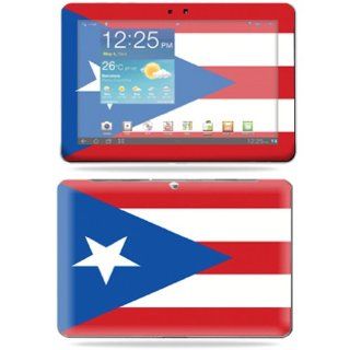Protective Vinyl Skin Decal Cover for Samsung Galaxy Tab 2 II 10.1" 10.1 inch screen tablet stickers skins PuertoRican Flag: Computers & Accessories