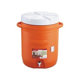 Rubbermaid RHP 1610 10 gallon Capacity, 12.5" Diameter x 15.85" Width x 20.5" Height x 19.19" Depth, Orange Color, Water Cooler: Industrial & Scientific