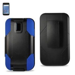 Premium Hybrid Belt Clip Case for T Mobile Samsung Galaxy S2 SGH T989 Hercules   Blue on Black: Cell Phones & Accessories