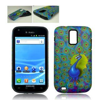Samsung Galaxy S II S2 S 2 / SGH T989 T Mobile TMobile / Hercules Purple Peacock Bird Animal Design Combo Dual Layer Hybrid 2 in 1 Snap On Hard Protective Cover and Silicone Skin Soft Gel Case Cell Phone: Cell Phones & Accessories