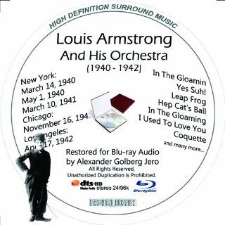 Louis Armstrong (1940 42) And His Orchestra Restored For Blu ray Audio Featuring Audio Only and Video Disc Produced with Short Films by Charly Chaplin: Louis Armstrong And His Orchestra, Louis Armstrong: Movies & TV