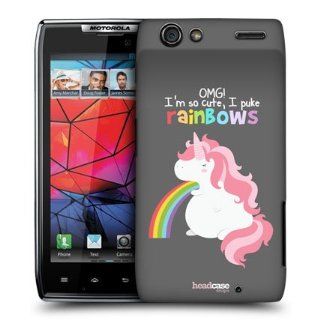 Head Case Designs Unicorn Rainbow Puke Hard Back Case Cover For Motorola DROID RAZR XT910: Cell Phones & Accessories