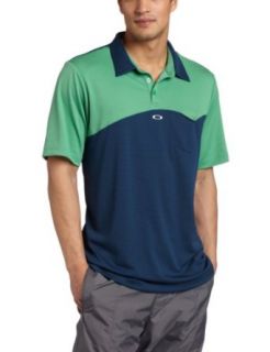 Oakley Men's Angle Polo, Marine Blue, Small Clothing