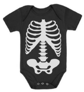 Green Turtle   skeleton Halloween onesie Black Newborn Baby Onesie: Clothing