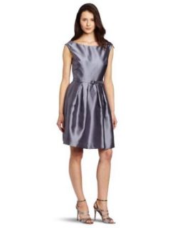 Eliza J Women's Cap Sleeve Dress, Silver, 14 at  Women�s Clothing store