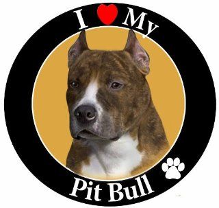 E & S Pets Car Magnet, Pit Bull, Brindle and White : Pet Memorial Products : Pet Supplies