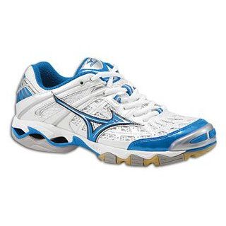 Mizuno Wave Lightning 4 Volleyball Shoe Womens   White/Royal 6: Sports & Outdoors