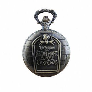 Youyoupifa Popular "TIM BURTON'S" With Small Bat And Skull Pocket Watch NBW0PO6280 SS3: Watches