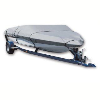 Leader Accessories New 300d Gray Polyester Trailerable Boat Cover Fits Fish Ski Pro style Bass Boats 16'  18.5' Long Beam Width up to 94''  Sports & Outdoors