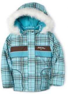 Pacific Trail Kids Girls Youth Plaid Jacket, Blue, 4 Clothing