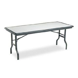 Indestructable Resin Rectangular Folding Table 72W X 30D X 29H Granite : Other Products : Everything Else