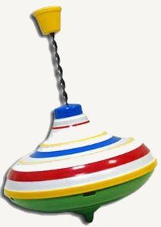 TOY   Spinning Top with Stripes [Think  what is most important in a spinning top? That it is able to spin and not fall? No o o.Although I can do that. Here, lookoops! The most important thing in a spinning top is that it can buzz captivatingly and without