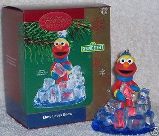 Sesame Street   Elmo Loves Snow 2004 Carlton Cards Christmas Ornament   Greeting Cards