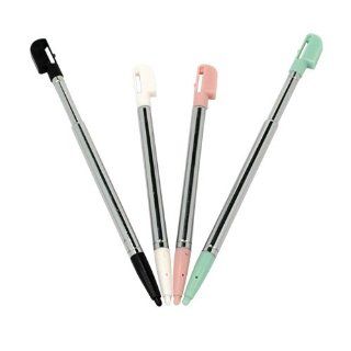 4 Pieces Retractable Metal Stylus Pens for NDS Lite Video Games