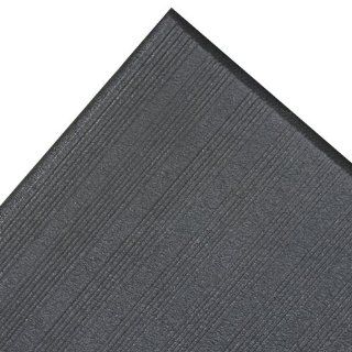 NoTrax 410 PVC Airug Safety/Anti Fatigue Floor Mat, for Dry Areas, 4' Width x 60' Length x 3/8" Thickness, Black