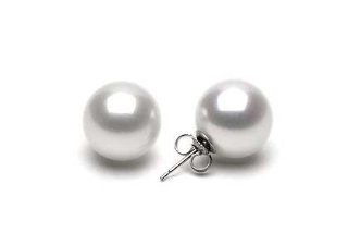 South Sea Pearl Earrings   12   13mm AAA: Jewelry