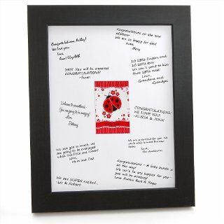 Modern Ladybug   Personalized Baby Shower Print with Signature Mat: Toys & Games