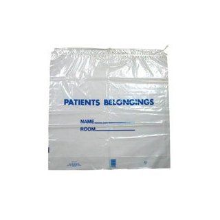 DSPB01C PT# DSPB01C  Bag Patient Belonging 20x20" Clear Blue Drawstring 250/ by, Donovan Industries: Health & Personal Care