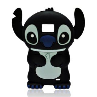 Disney Black 3d Stitch Movable Ear Silicone Soft Case Cover for Samsung Galaxy S2 SII I9100: Cell Phones & Accessories