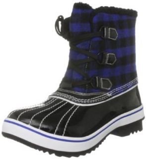 Skechers Women's Highlanders Ice Pack Ankle Boot,Black/Royal,5 M US Shoes