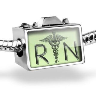 Neonblond Bead Camera Registered Nurse Symbol   Fits Pandora charm Bracelet NEONBLOND Jewelry & Accessories Jewelry
