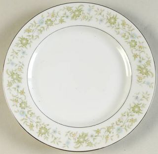 Royal Wentworth Pauline Salad Plate, Fine China Dinnerware   Blue Flowers With R