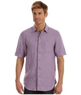 Tommy Bahama Island Modern Fit Party Breezer S/S Woven Mens Short Sleeve Button Up (Purple)